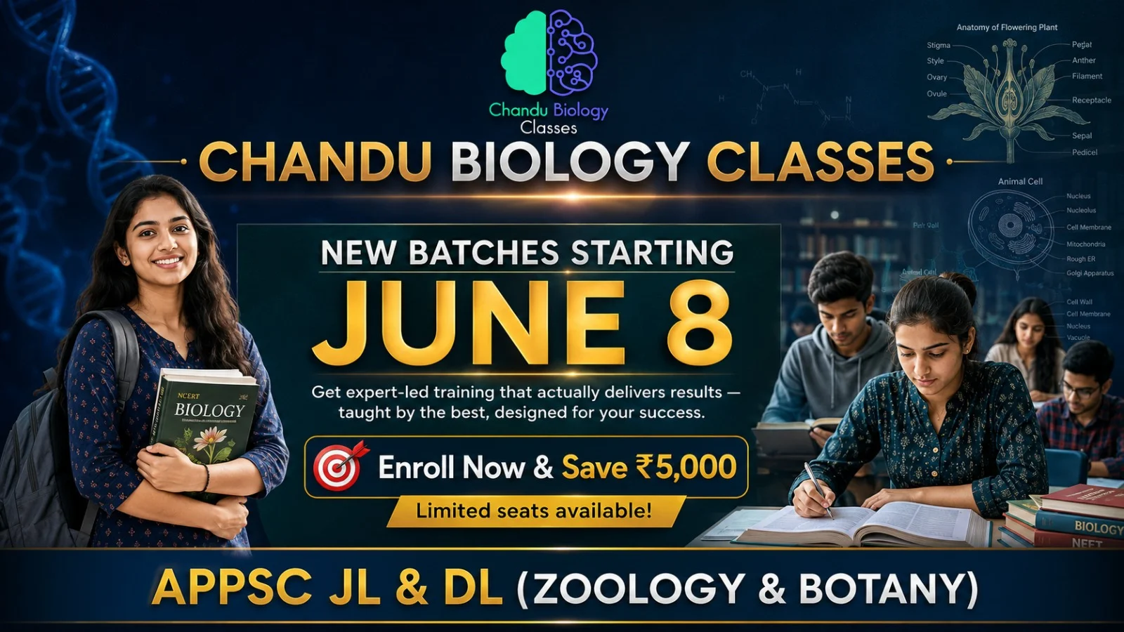 APPSC Degree Lecturer Zoology crash course June 2026 — 30-day plan